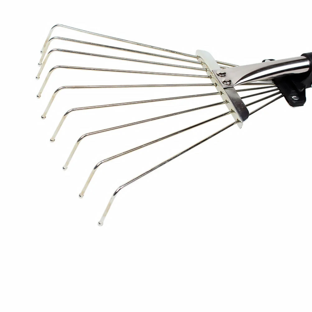 Imagem -02 - Retrátil Garden Fan Rake com Alça Ancinho para Grama Metal Rkes para Gramado Limpador de Jardinagem