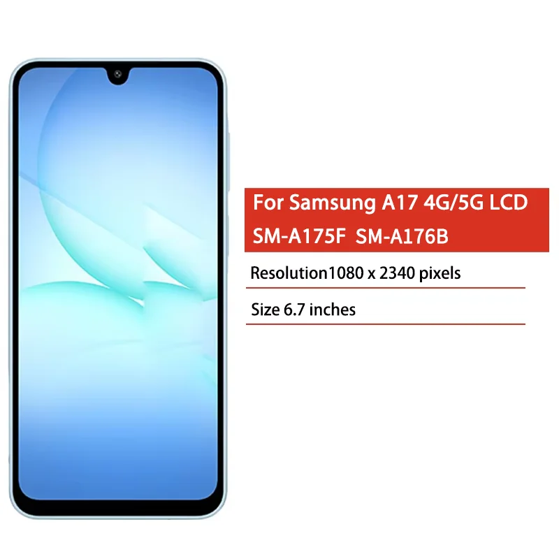 Ekran wyświetlacza A17 do Samsung A17 4G A175 A176 SM-A175F SM-A176B, wyświetlacz LCD z ekranem dotykowym, digitizer, moduł do wymiany — zdjęcie produktu 2