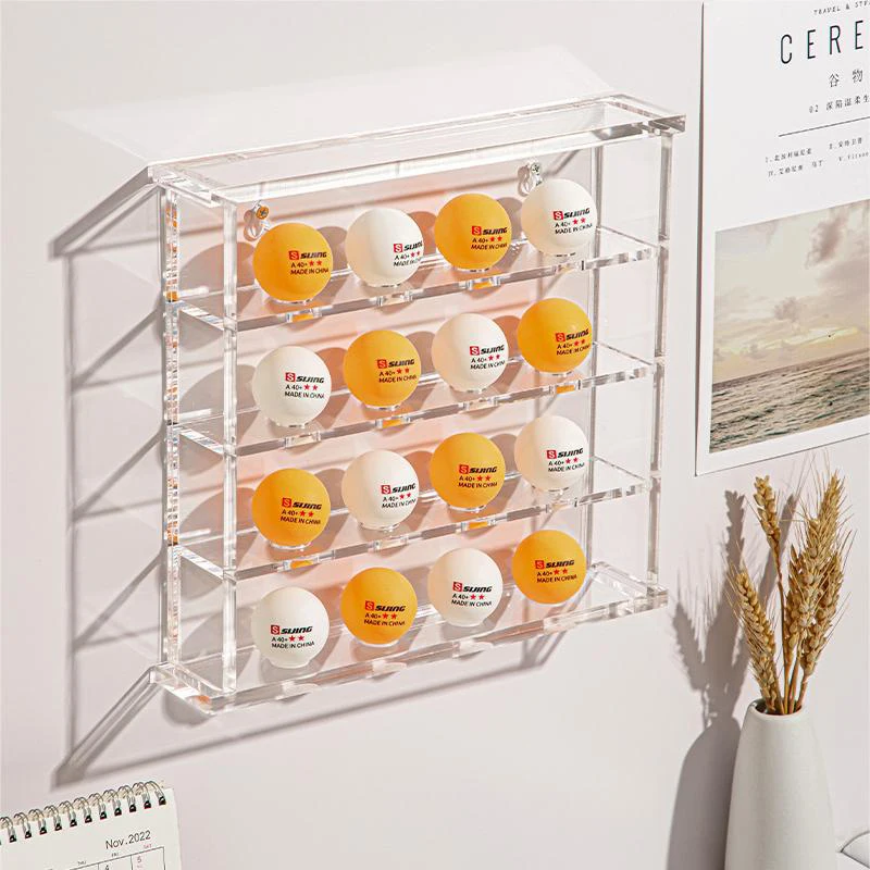 Golf Ball Display Rack Wall Mount Cabinet Holder Collectibles Equipment Durable Golf Ball Showing Stand Holder Golf Clubs Shelf