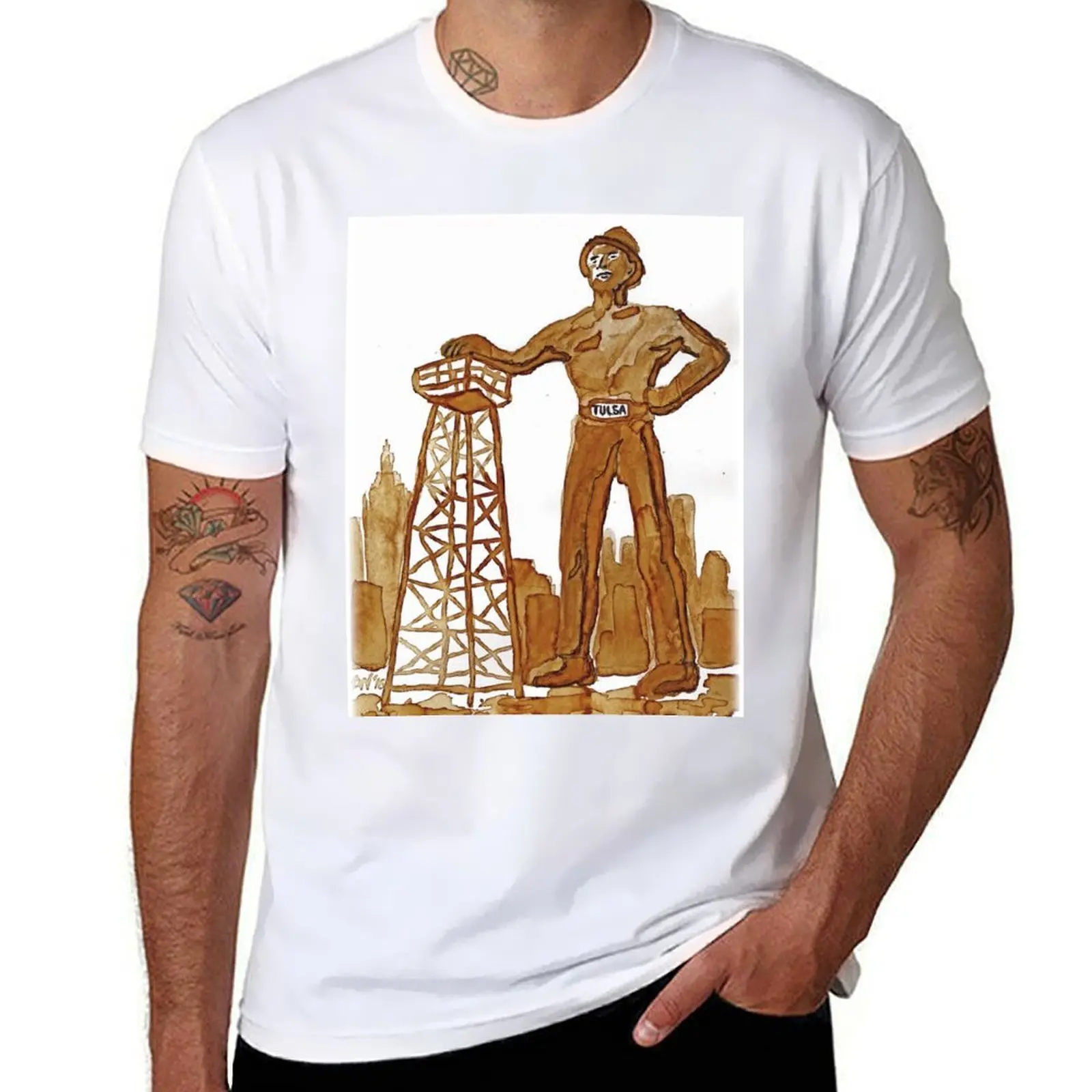 

Driller cotton man Golden shirts high shirts t t quality Tulsa t T-Shirt shirt man funny graphic
