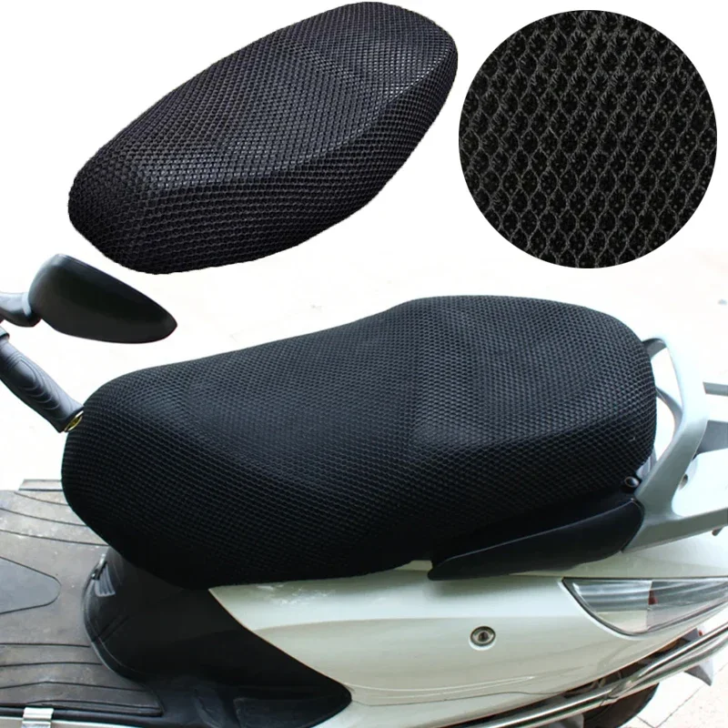 Anti-Slip Motorcycle Seat Cover 3D Mesh Fabric Breathable Waterproof Motorbike Cushion Anti-skid Net Seat Cover Moto Accessories