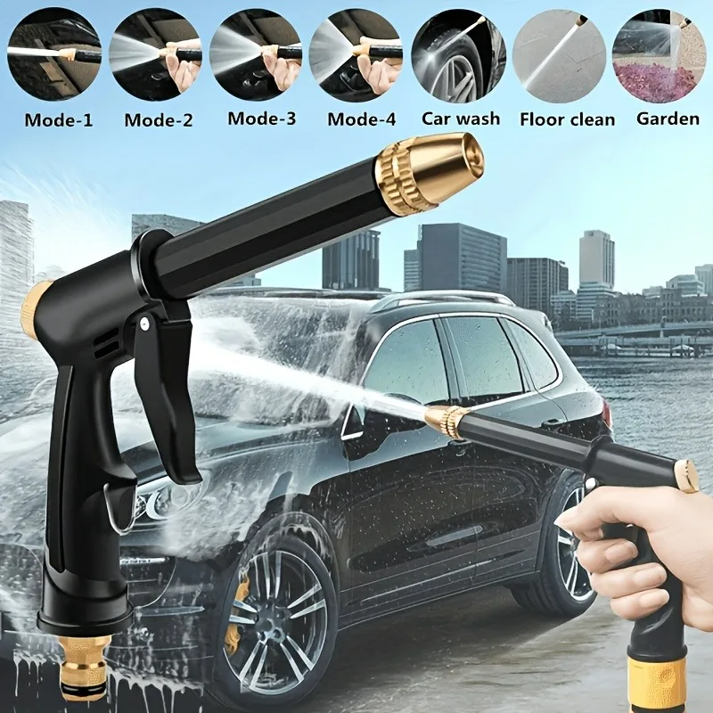Heavy Duty Pressure Washer Gun Long Handle Ergonomic Grip Adjustable Nozzle for Car Garden Home Cleaning