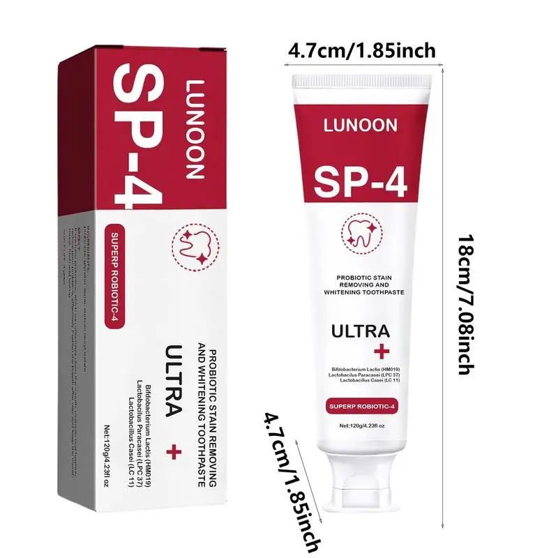 SP-4 Probiotic toothpaste for refreshing breath whitening teeth SP-4 toothpaste for removing Yellow Tooth Smoke Stains