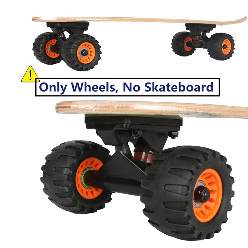 2Pcs Skateboard Wheels Longboard Dance Board Road Wheel Brush Street Off-Road Drift Board Shock-Absorbing Wheel