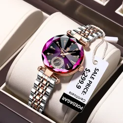 POEDAGAR Luxury Elegant Ladies Wristwatch Waterproof Stainless Steel Watch for Woman Simple Casual Dress Women's Quartz Watches