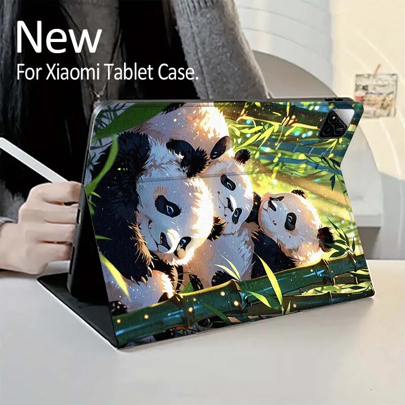 Cartoon Anime Panda Cute Tablet Case For Xiaomi Redmi Mi Pad 5 6 6s 7 SE Pro Max Ultra 12.4 12.5 14 inch