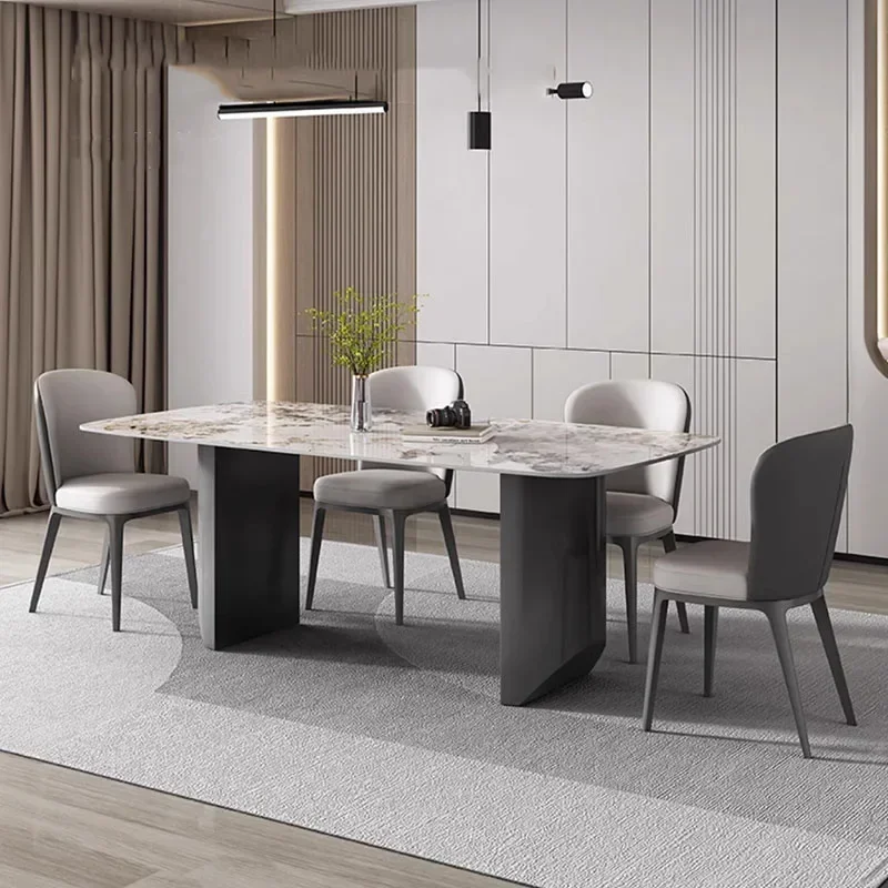 Floor Luxury Dining Table Modern Rectangular Nordic White Designer Restaurant Tables Design Mesa De Comedor Home Furniture