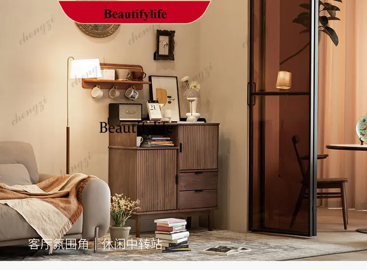 z183 Small apartment dining room wall cabinet locker multi-functional solid wood dining side cabinet living room home