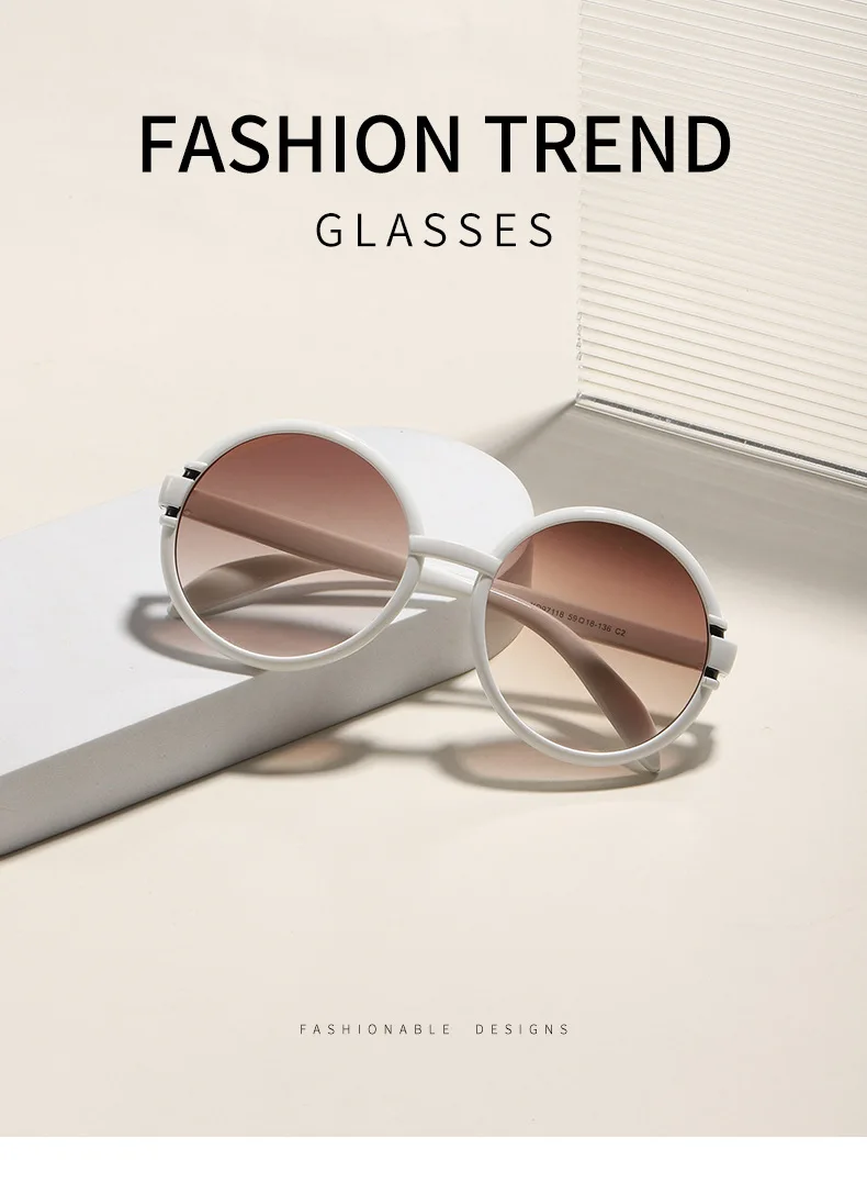 Vintage Runde Sonnenbrille für Damen und Herren, kreisförmige Sonnenbrille, ovale Sonnenbrille für Damen und Herren – Detail 2