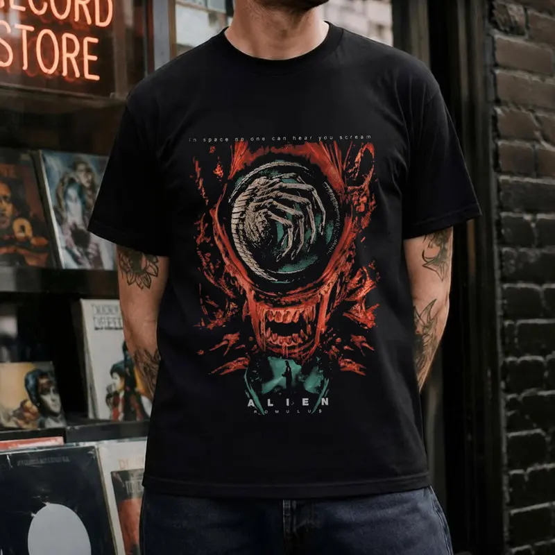 Sci-Fi Horror Alien Romulus LV-426 Ellen Ripley Vintage Xenomorph Movie Graphic T-Shirt Short-Sleeve Unisex Tee S-6XL