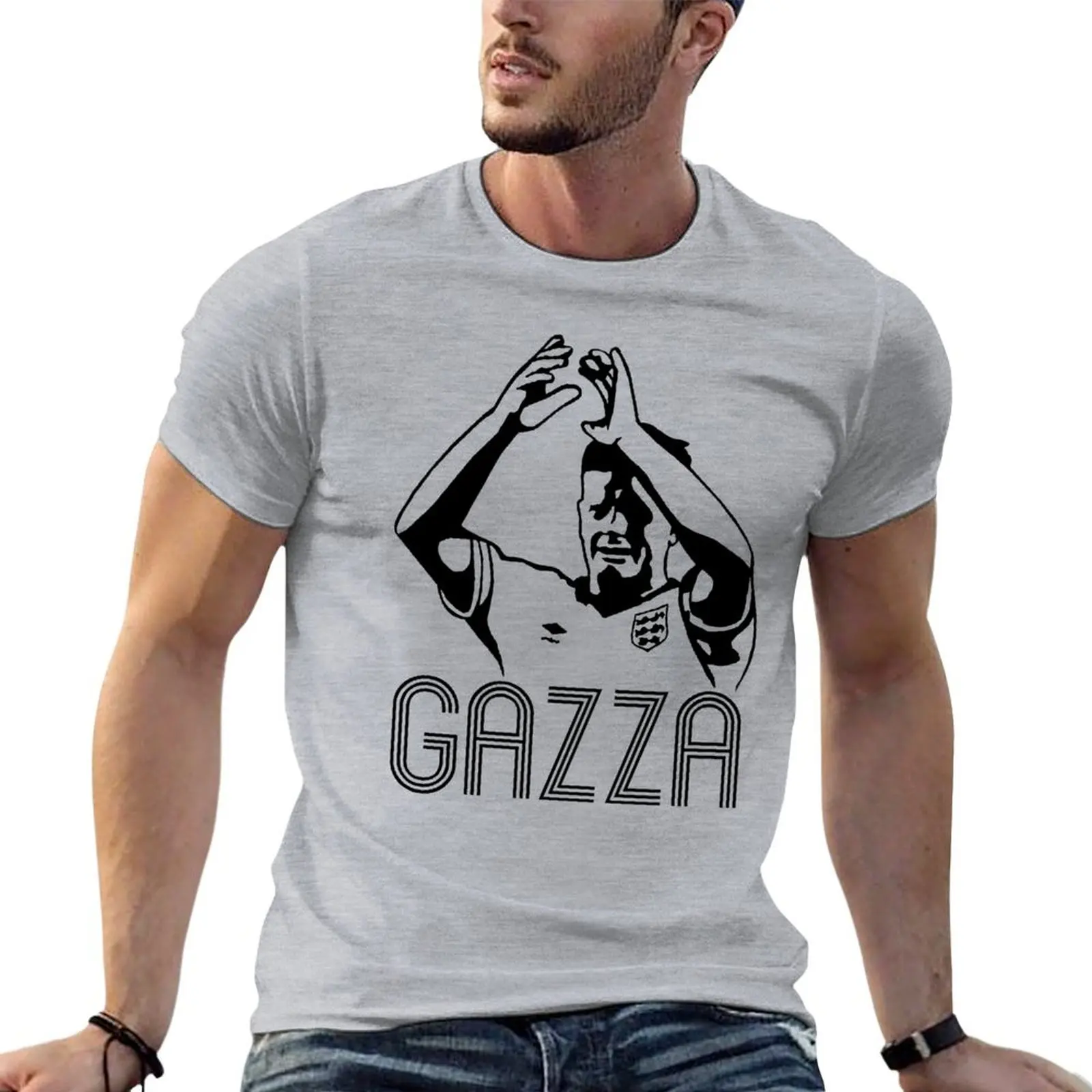 

GAZZA T-Shirt man t shirt cotton graphic tees Funny t-shirts mens clothing
