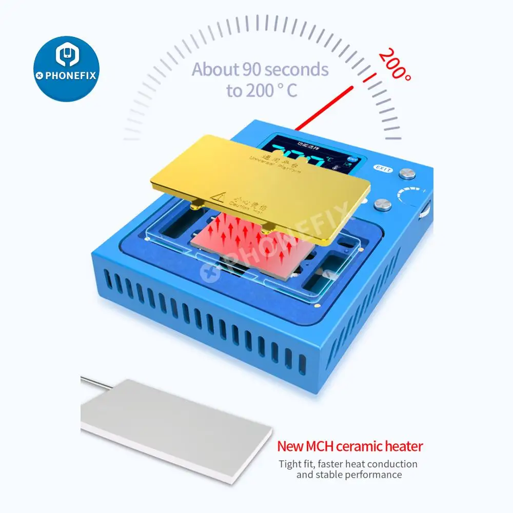 JC-Estação de Pré-aquecimento Pro iHeater para iPhone, X-15PM, CPU Android, Chip Degumming Mainboard, Plataforma Desoldering Layered, 4ª Geração