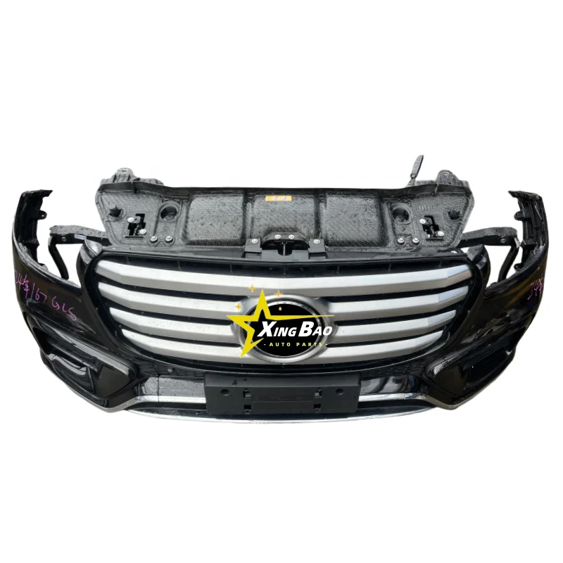 Original Used Car Bumper Assembly for 2024 Mercedes Benz GLS W167 Radiator Grille Brake Light Front Panel