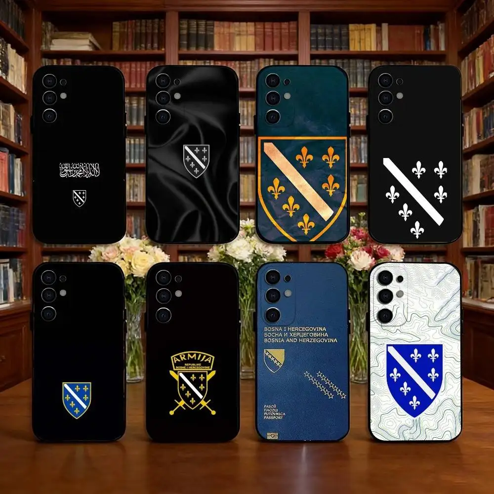 

Bosnia and Herzegovina passport Phone Case Black Silicone Soft For Samsung S25,S24,S21,S22,S23,S30,Ultra,S20,Plus,Fe,Lite