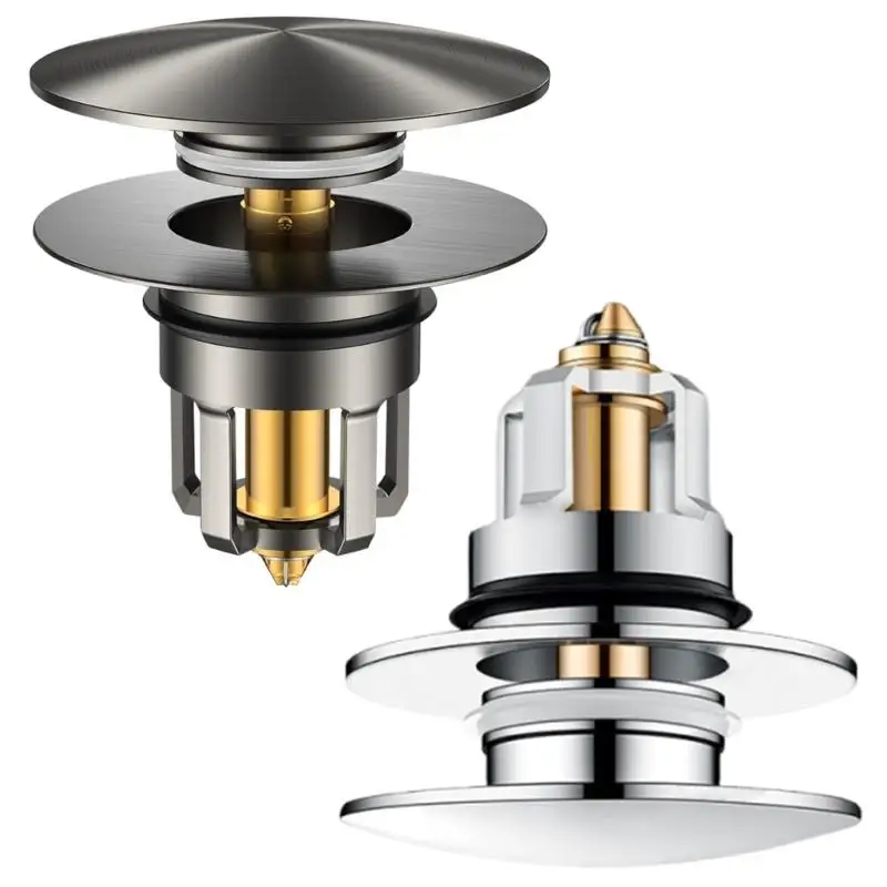 

Сливной фильтр 652F Заглушка для раковины Нажимной тип Отскок сердечников Прочный сетчатый фильтр для раковины