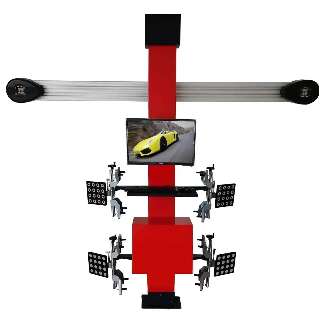 Automotive 3D four-wheel aligner, single-screen four-column large shear lift machine auto repair equipment
