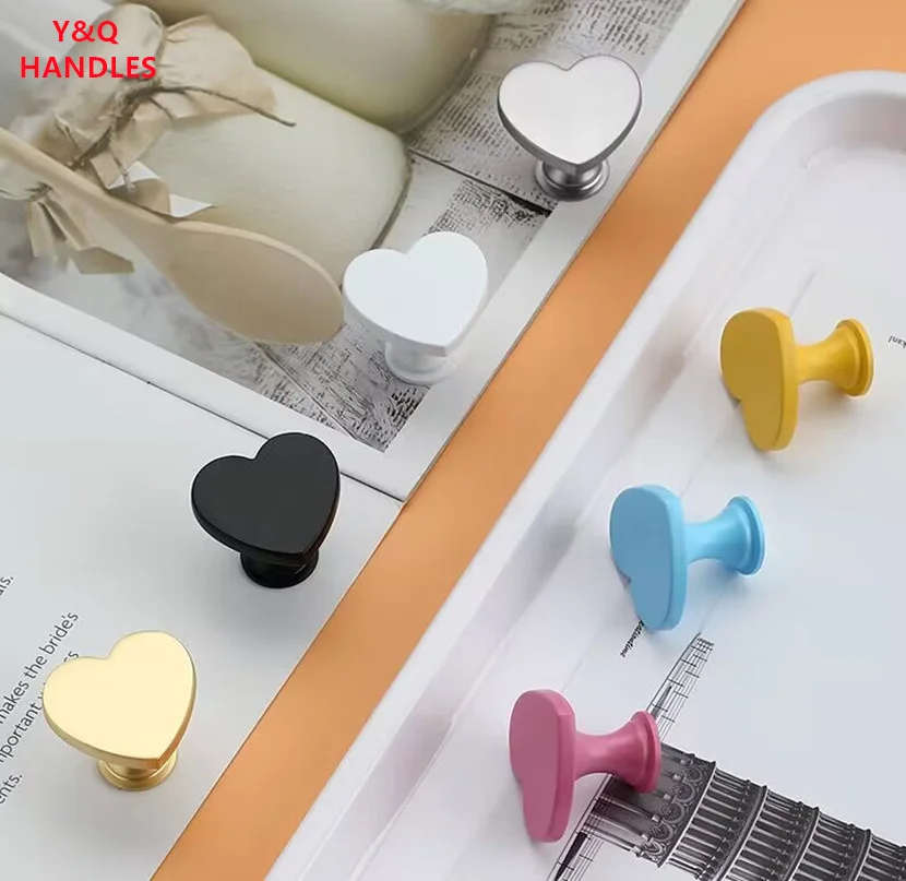 Handles Drawer Cabinet Furniture Kitchen Handles for Cabinet Knob Door Drawer Furniture Kitchen Multicolour Love Type Cartoon