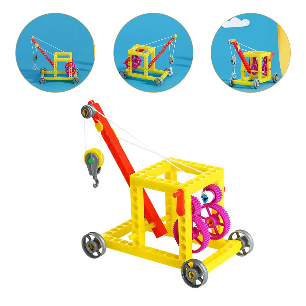 

Toys for Kids DIY Educational Crane Science Learning Building Kit Puzzle Plastic Car Model Child Childrens