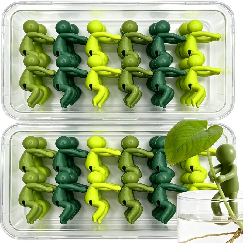 Colorful Plastic Plant Stand Greenhouse Arrangement Fixed Rod Humanoid Hydroponic Flower Vine Climbing Bracket Supports