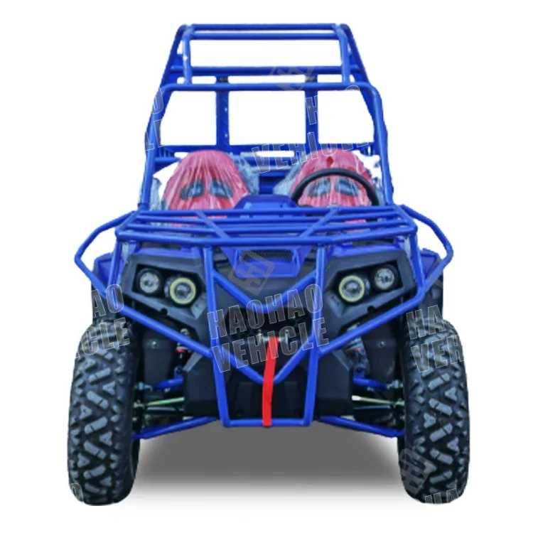 2200W Electric Farm UTV with Trailer Quad Bike 60V Brushless Hub Motor 50Ah Lithium Auto Cluch Shaft Drive for Adults