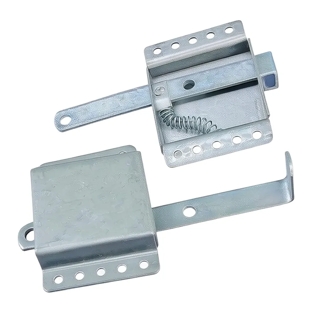 2PCS Heavy-Duty Five Hole Latch Galvanized Steel Rustproof Garage Door Lock Bolt For Secure Vertical Track Installation Hardware