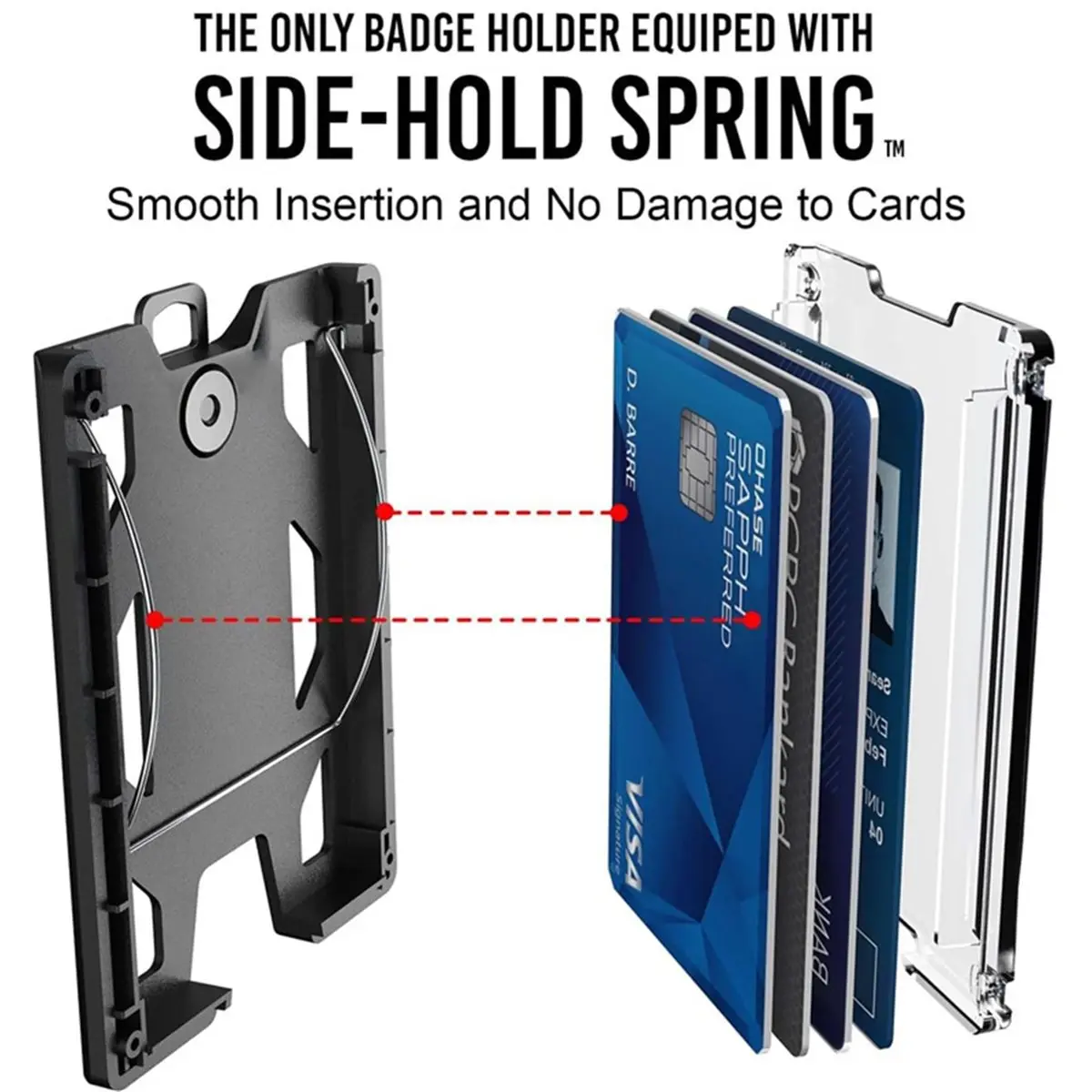 2026 New Clip Wallet, Hard Wearing Card Bag with Rope, Can Hold 1-4 Cards, Metal Not Easily Damaged,Portable and Space Saving