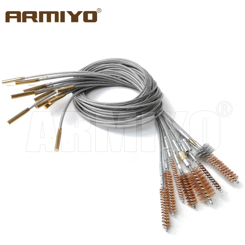 Armiyo .17Cal .22Cal 7.62mm 9mm 12GA Bore Cleaning Equipment 22lr Barrel Bronze Brush Thread 5-40 8-32 5/16