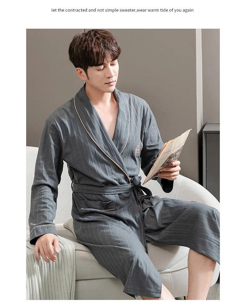 Bata para hombre de manga larga