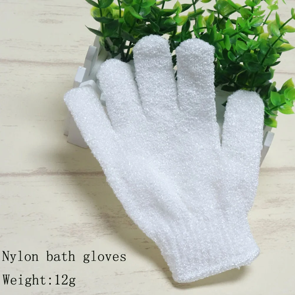 8 قطعة الأطفال الملونة خمسة أصابع التقشير دش للأطفال محكم سنفرة الجسم قفازات الاستحمام قفازات النايلون #1