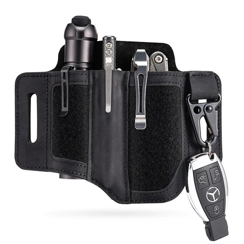 

PL3 EDC Leather Case Belt Tool Pliers Storage Cover Portable Flashlight Bag