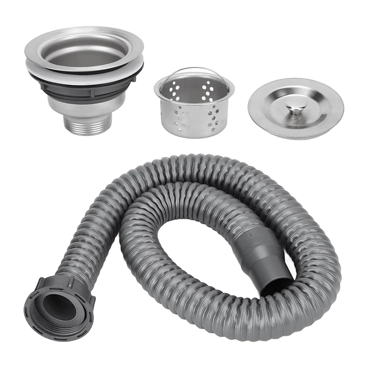 A95I-Drain Plug Stainless Steel Sink Plug, Hair Salon Shampoo Basin Drain Plug, Sink Plug with Hair Catcher for Shampoo Bed