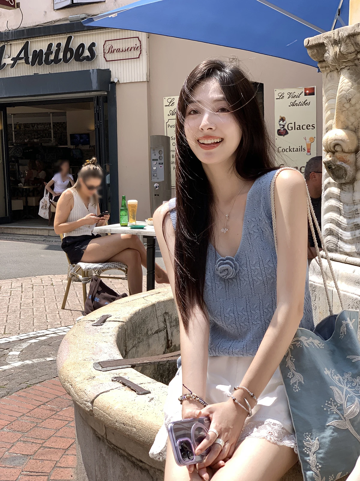 

Aboutpoem, летний женский вязаный жилет из хлопка, чайная роза, дизайн в полоску, топ без рукавов, винтажный топ для поездок на работу, стандартный крой