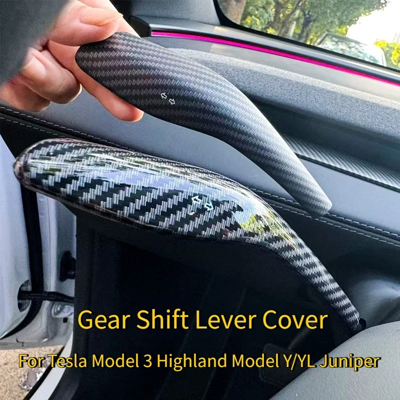 

For Tesla Model 3 Highland Model Y/YL Juniper 2025 Shift Lever Decoration Cover Steering Wiper Gear Lever Interior Modification