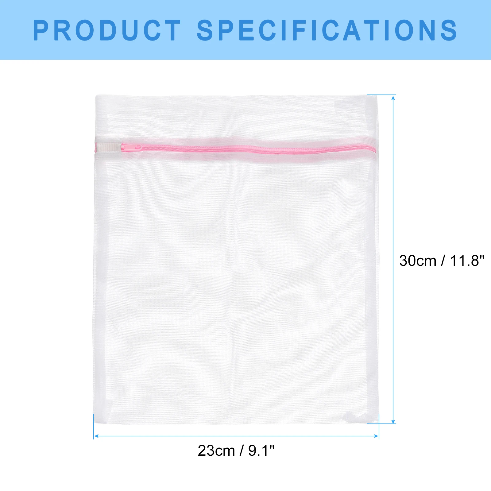 Mesh Laundry Bags Mesh Wash Bag Fine Net Travel Storage Organize Bag with Zipper for Delicate Clothing Laundry Stocking 2/3/5Pcs