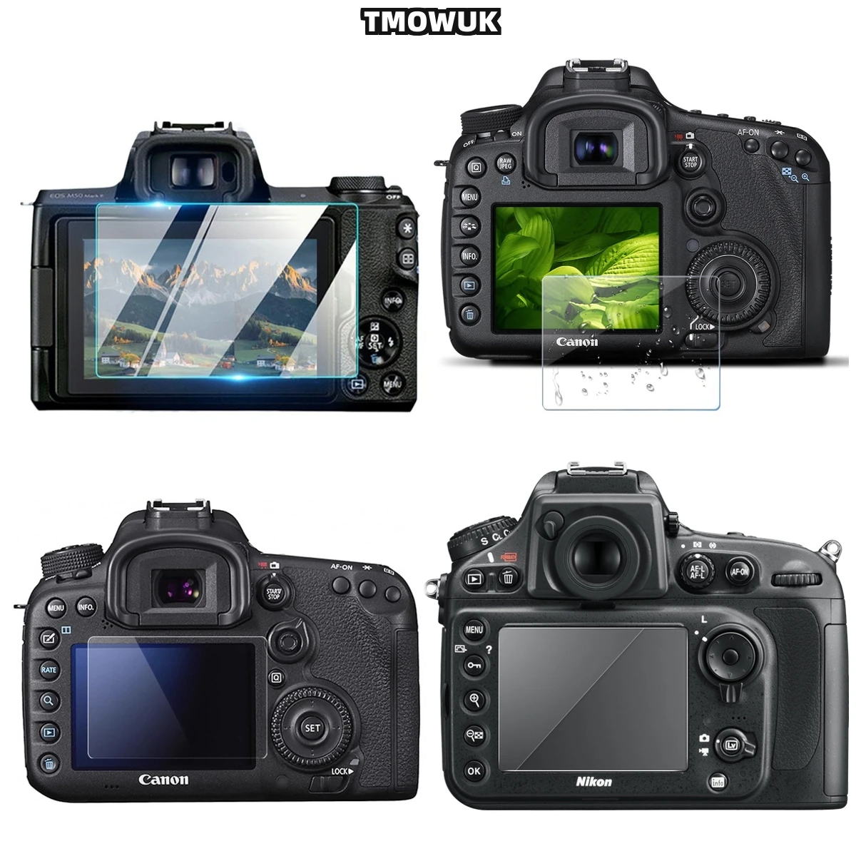 

For Nikon D7100 7200 D5000 D750 D760 D5 D600 D610 D800 D800E LCD Screen Protector Tempered Glass Film 9H Shield