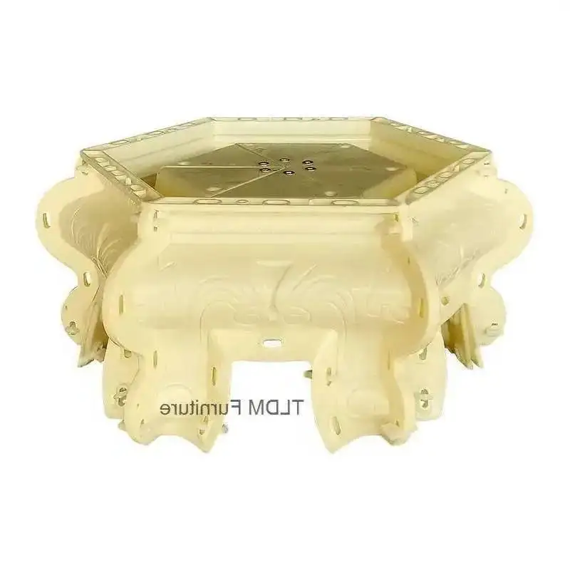 Plastic Bonsai Base Mold European Cement Flowerpot Tray Mold Hexagonal Basin Foot Round Chassis Thickened Homemade Concrete Mold