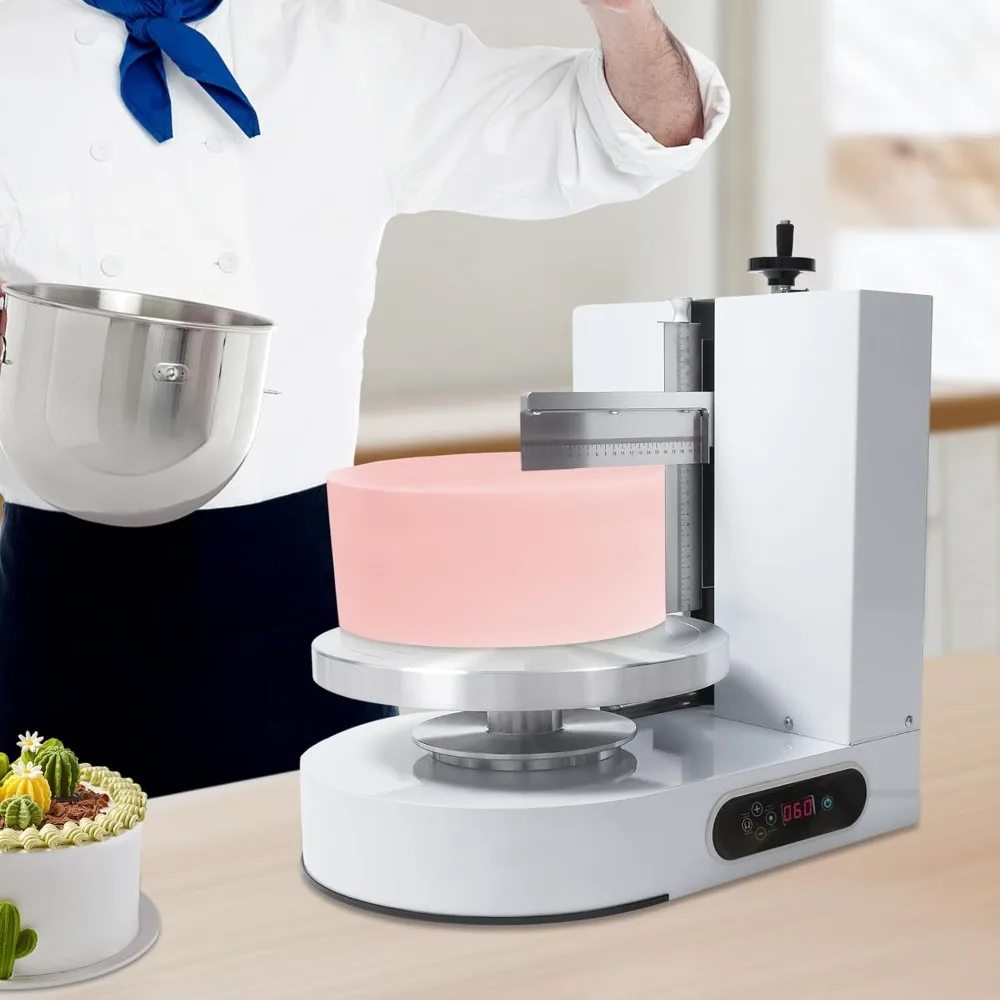 آلة طلاء تزيين الكيك 110-220 فولت، آلة توزيع كريمة الكيك الكهربائية تنطبق على الكعكة 4-12 بوصة، 60-320 دورة في الدقيقة قابلة للتعديل #3