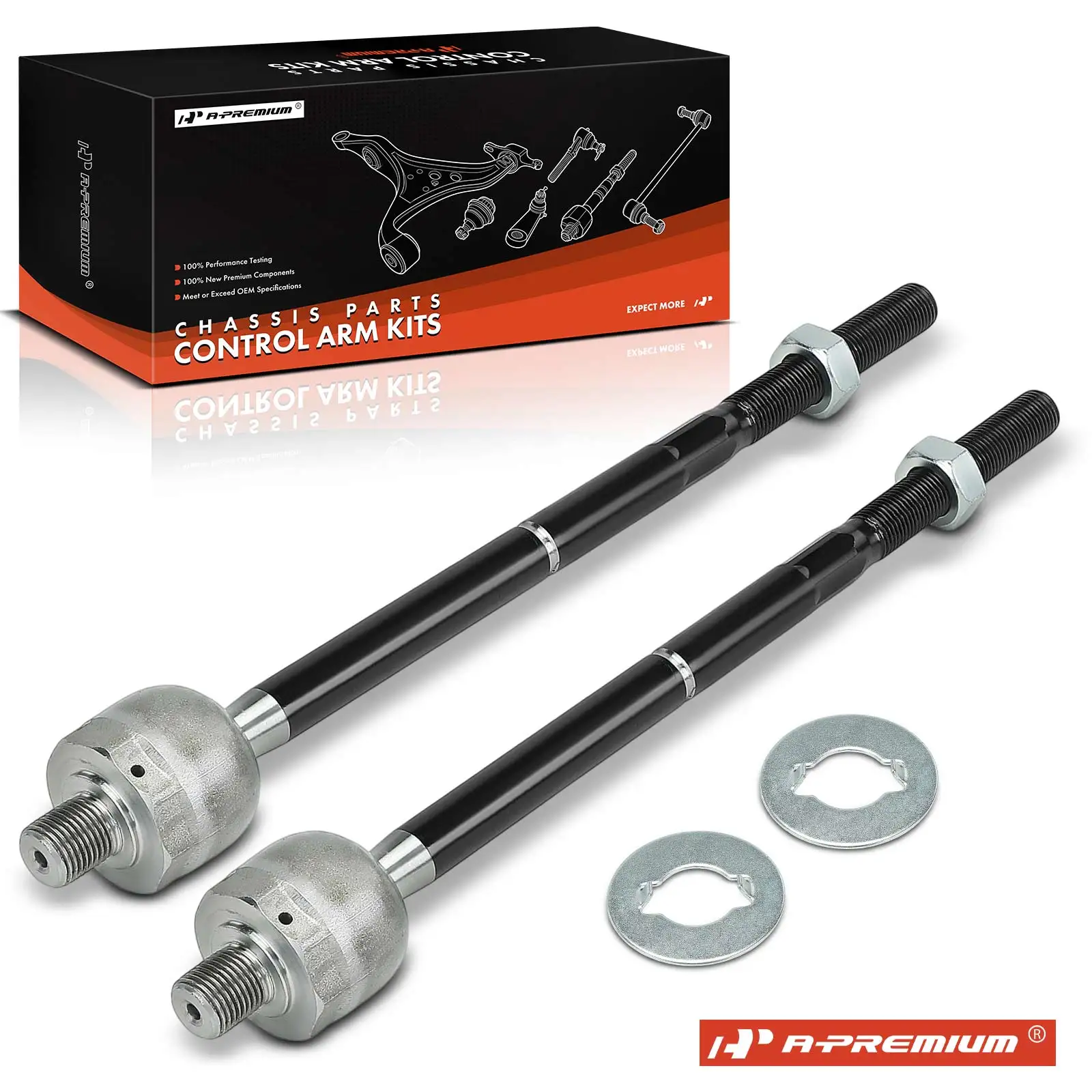 A-Premium 2x Front Inner Tie Rod End for Ford Taurus Flex 2010-2012 Lincoln MKS 2009-2012 MKT 2010-2012
