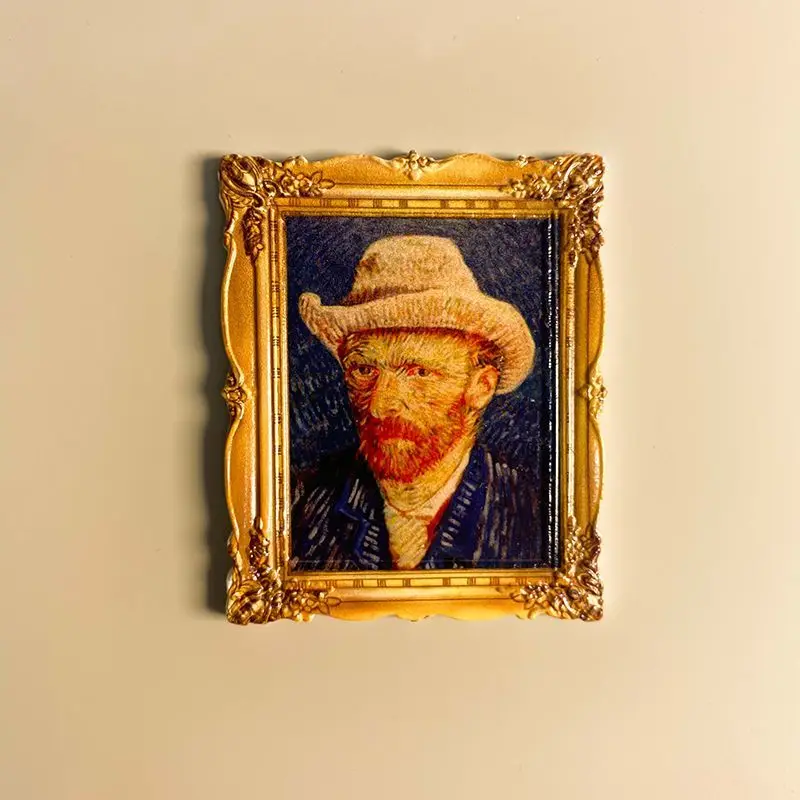 

Van Gogh World Famous Paintings Travel Souvenirs Refrigerator Magnets Creative Three-dimensional Decorations Personalized Souven