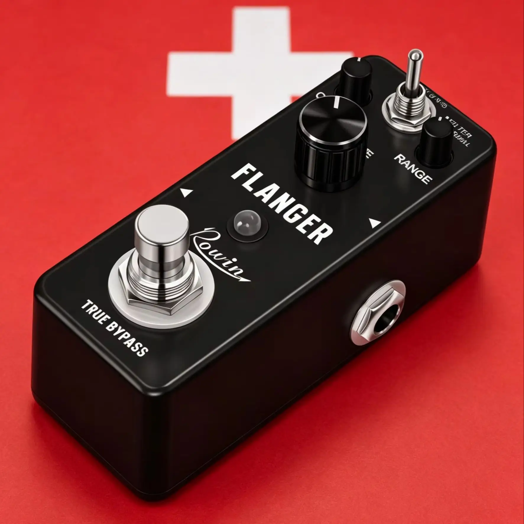 Rowin LEF-312 Pure Analog Flanger Guitar Effect Pedal With Static Filtering True Bypass Full Metal Case
