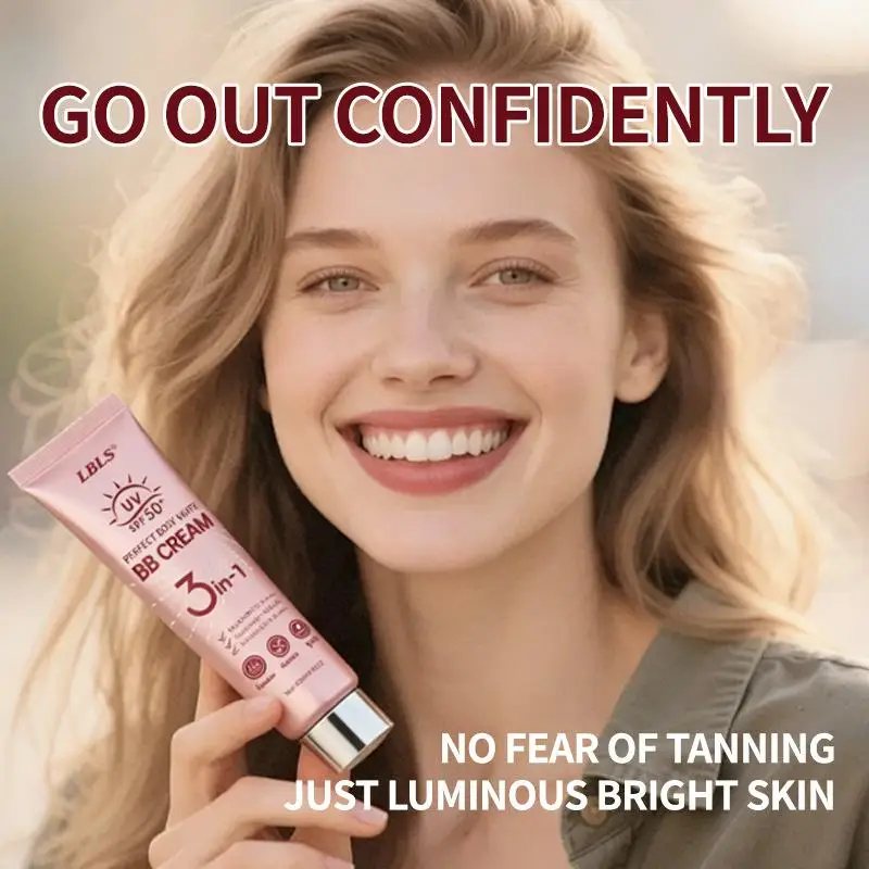Crema BB 3 en 1 Perfect Body White SPF50+ Base Hidratante 150ml Cobertura Natural Radiante Maquillaje Cosmético Herramientas de Maquillaje