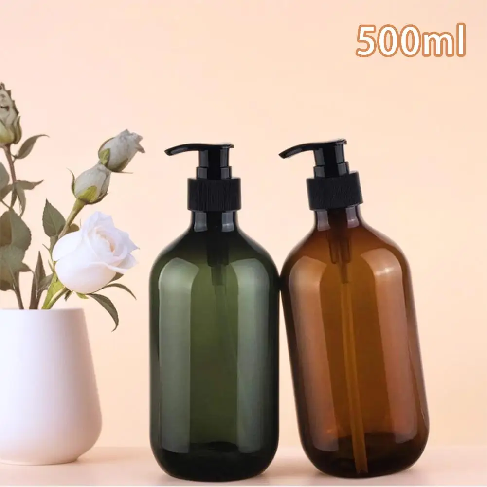 Dozownik do mydła łazienkowego 500 ml, wielokrotnego użytku, na szampon, pod prysznic, do kuchni, pojemnik na płyn, butelka na żel, uniwersalne butelki do przechowywania V3q0