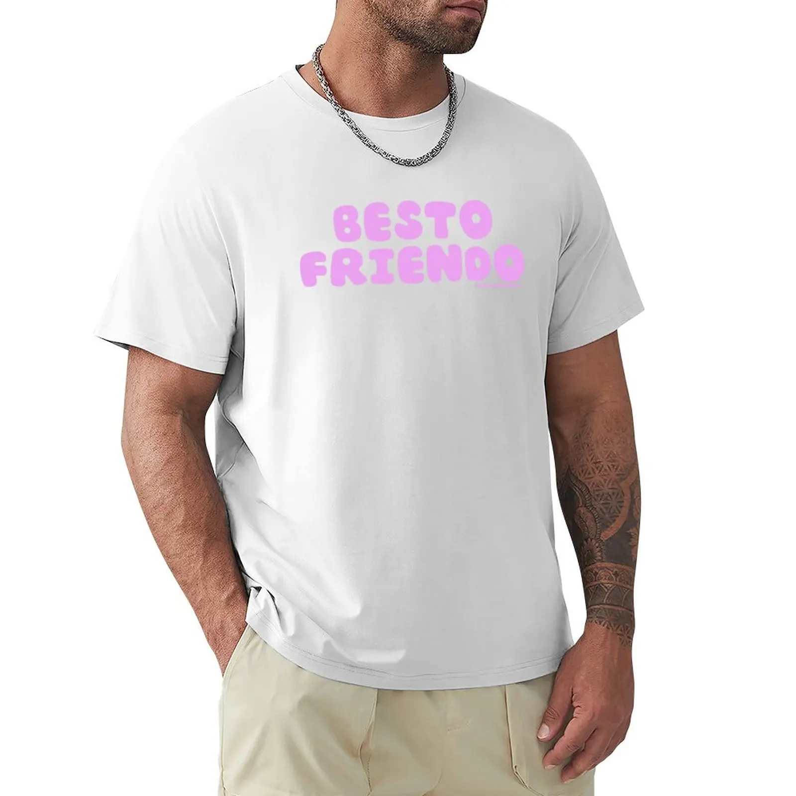 Besto Friendo, v25a @lilsboobthangs T-shirt hippie clothes summer clothes T-shirts for men cotton