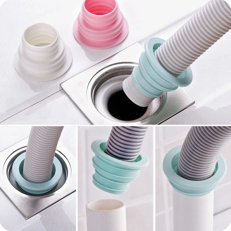 New Bathroom Kitchen Floor Drain Pipe Sewer Anti Odor Seal Ring Washer Sealing Plug