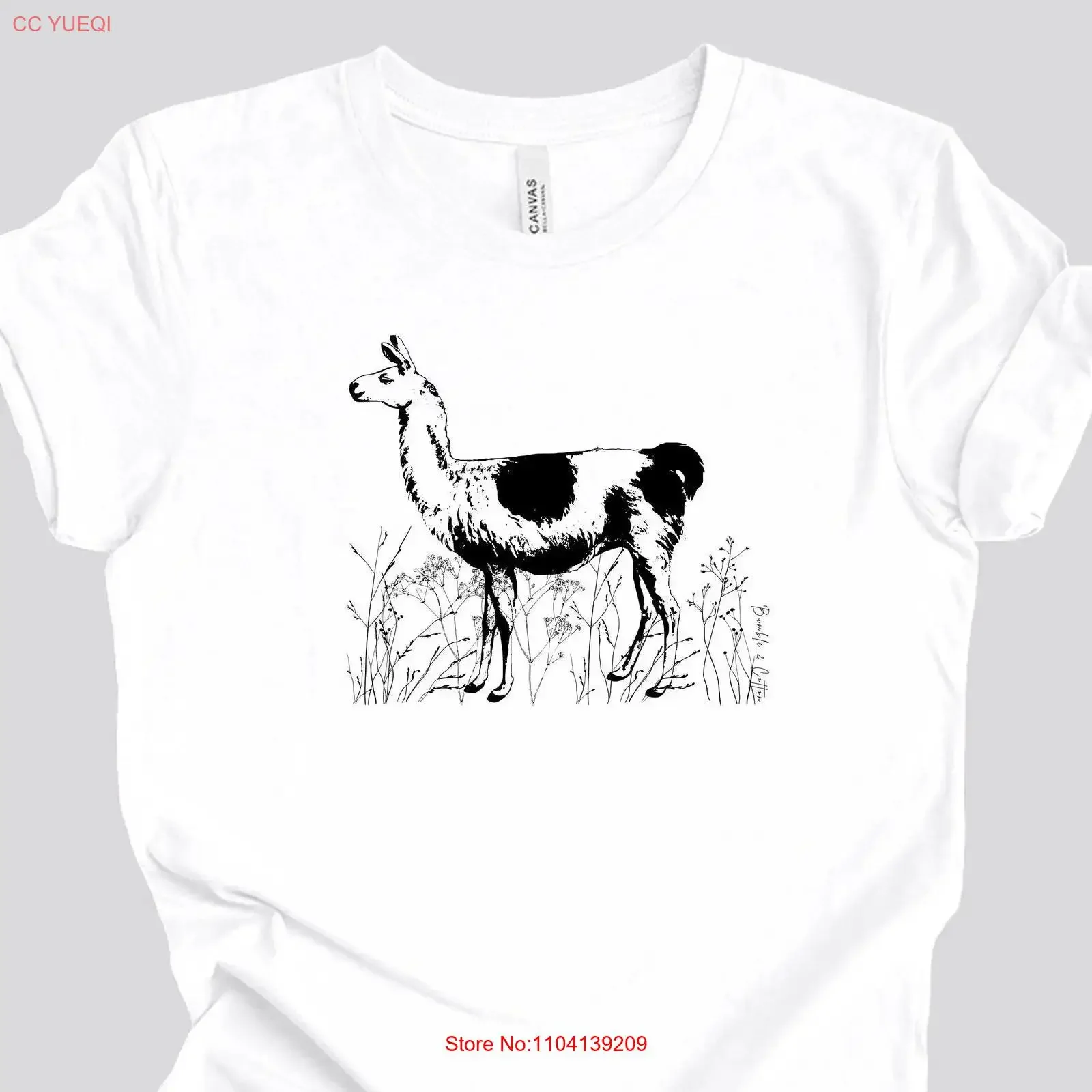 Llama T Shirt Vintage Lover Gender Neutral vintage Washed Slightly Casual Soft fashion Versatile designer clothes streetwear