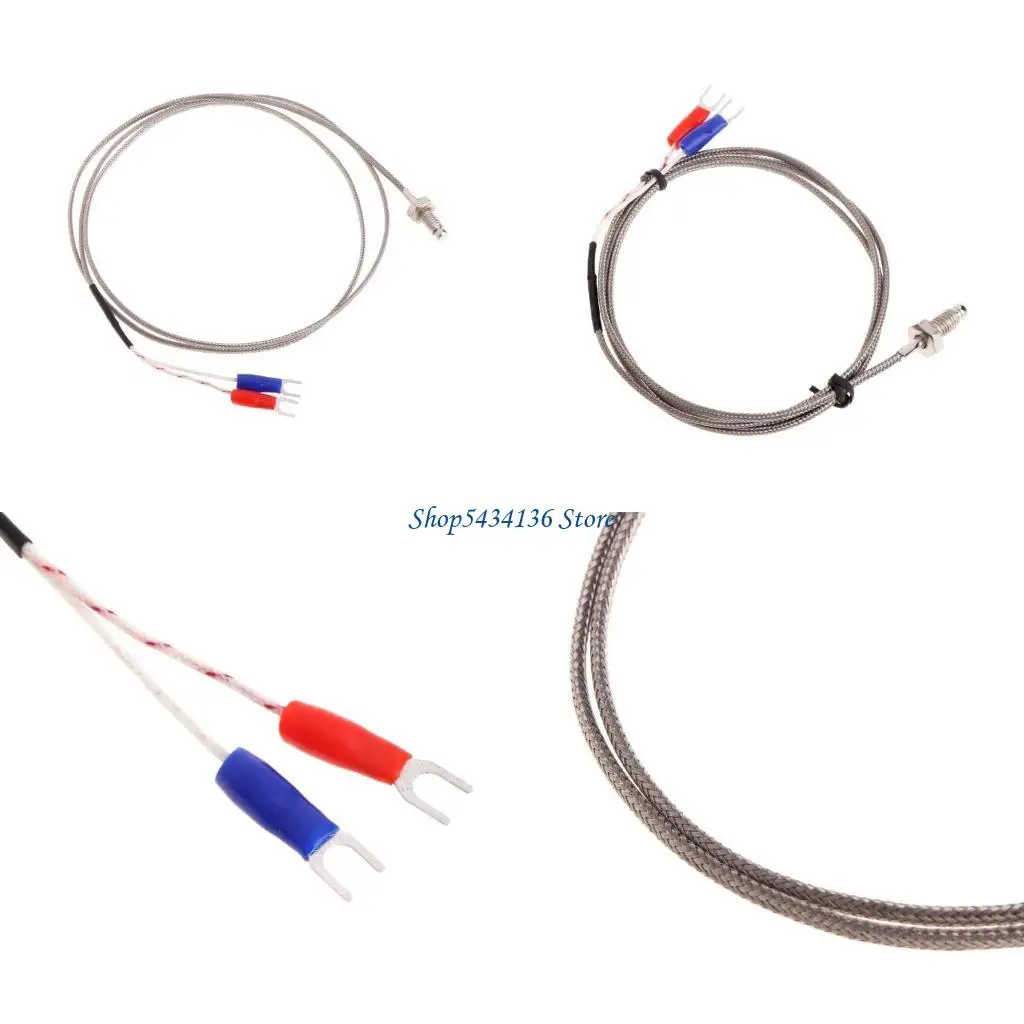 H7ed 1M Type K Thermocouple مسبار المسمار المستخدمة لمراقبة الآلات والسوائل