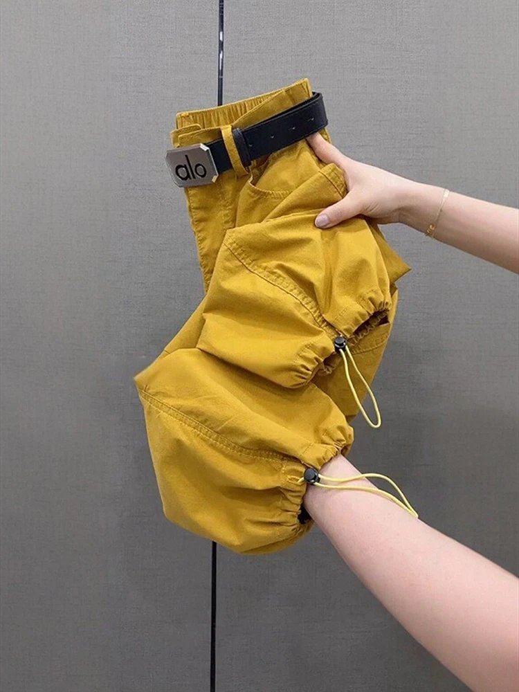 Denim cotton white curved knife pants women's 2025 new thin summer work pants fashionable versatile loose Haren pants