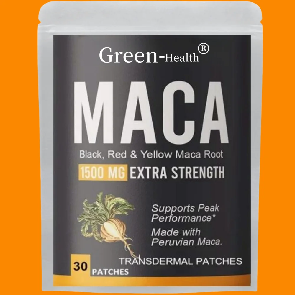 

Organic Maca Root Transdermal Patches with Black + Red + Yellow Peruvian Maca Root Extract for Men and Women 30 Patches