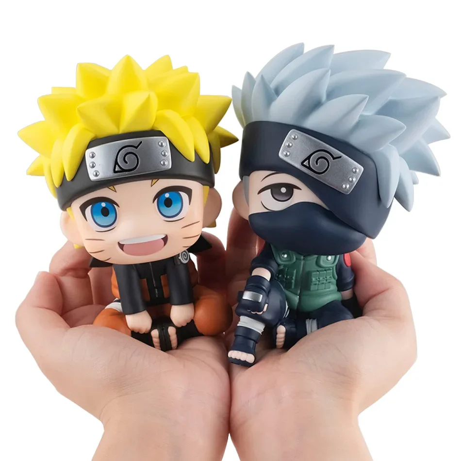 9.5cm Anime Figure Uzumaki Naruto Kakashi Uchiha Sasuke Itachi Kawaii Toy Q Figural Car Decoration PVC Model Collectiable Gifts