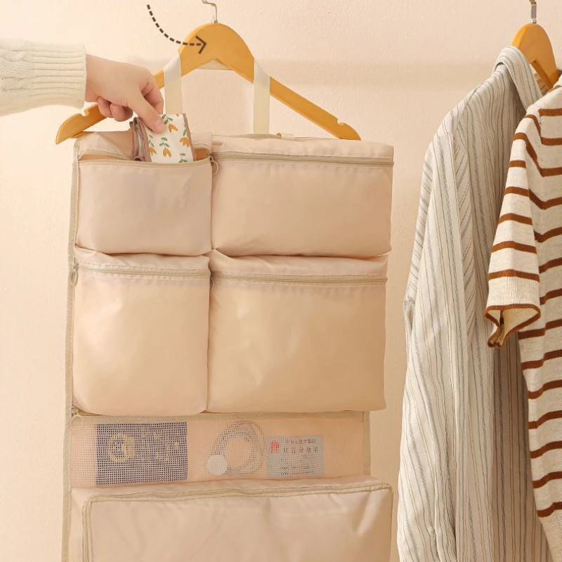 Travel Hanging Storage Bag Portable Foldable Multi Pocket Organizer for Clothes Accessories